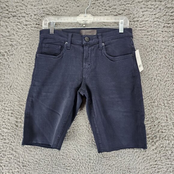 J Brand Shorts Mens 28 Keckly Depth Blue Stretch Tyler Cut Off Slim Fit *NWT* - Picture 1 of 16